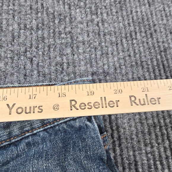 Vintage Banana Republic Jeans Mens 38x30 Blue Bootcut Whiskered Denim‎ Y2K 38x28 - Picture 7 of 13